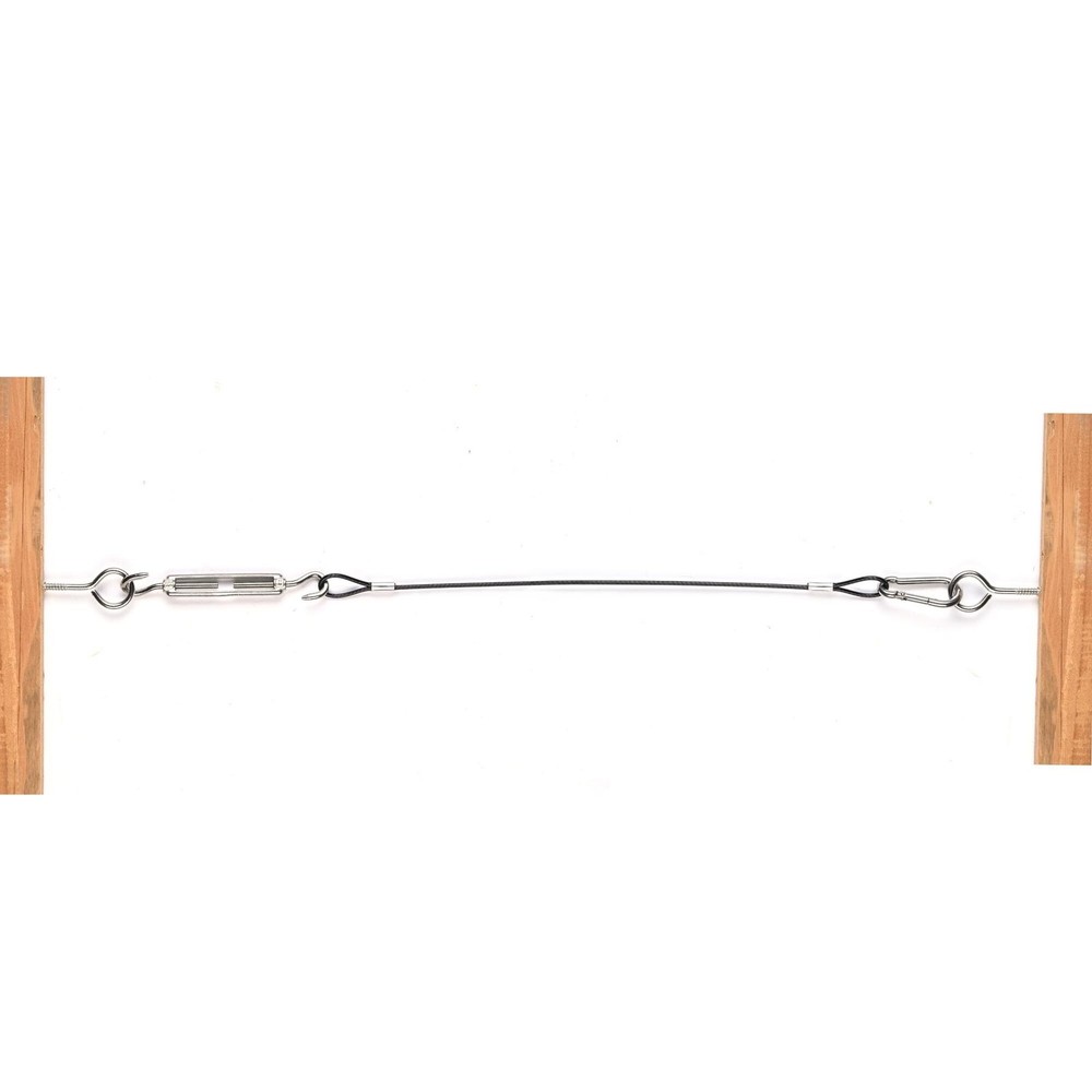 Yessources String Light Hanging Kit 240Ft Vinyl Coated Wire Rope T304 Cable