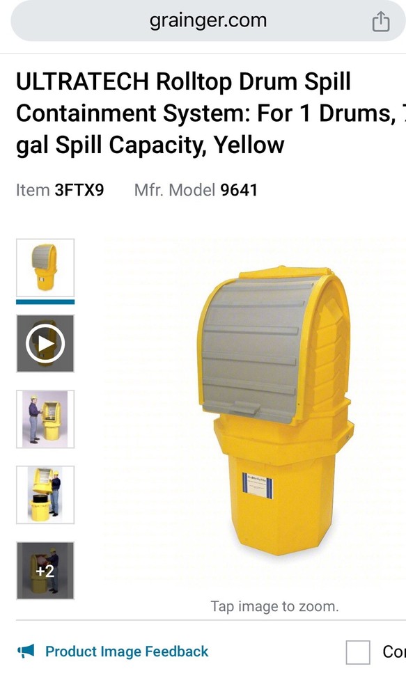 ULTRATECH Rolltop Drum Spill Containment System