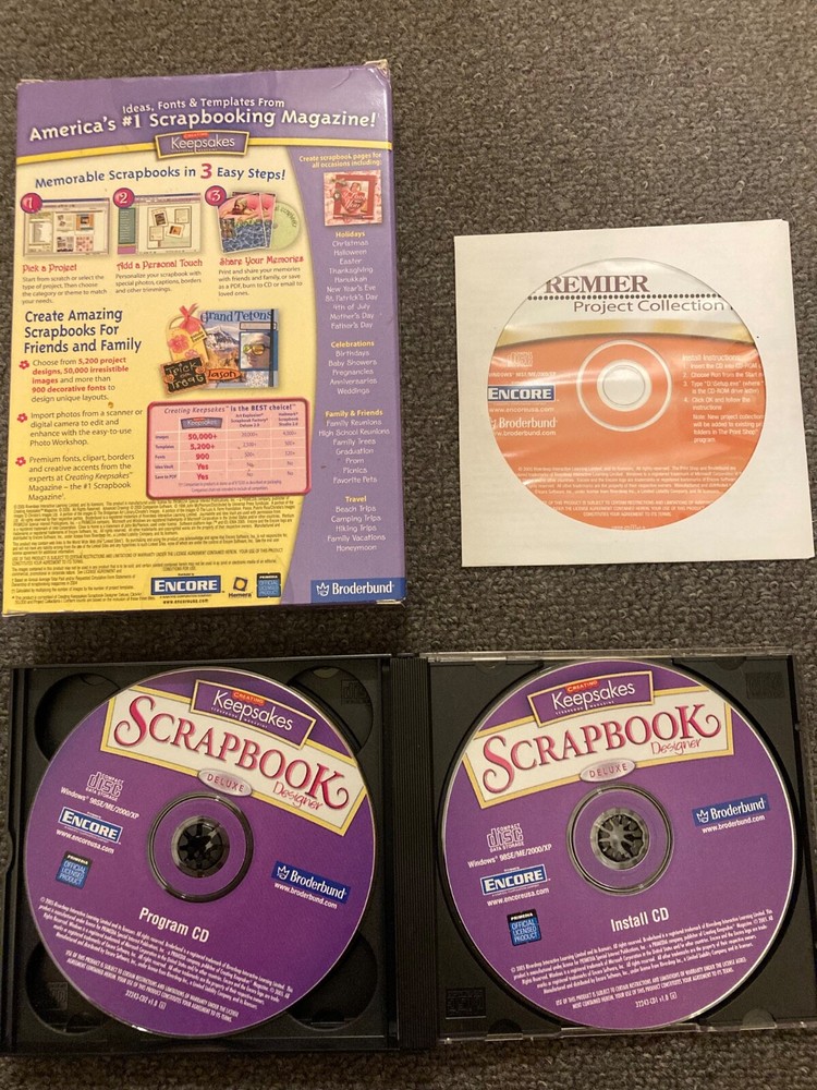 Broderbund Scrapbook Designer Deluxe PC 5 CD