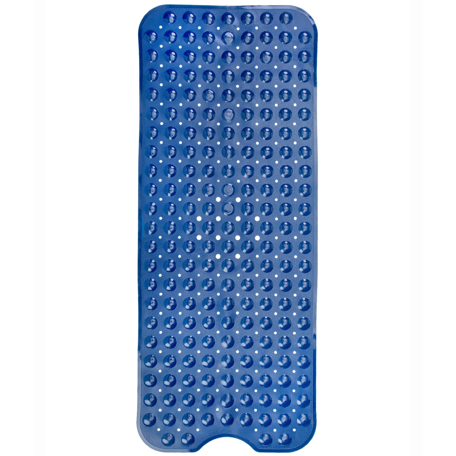 Navy Extra Long Bath Mat: 16"W x 39"L In-Tub Mat with Suction Cups