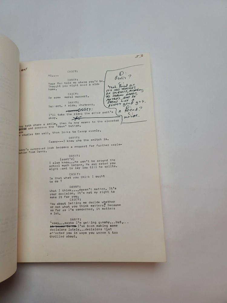 AMERICAN DREAM / Brian Cassidy 1981 TV Script, George Barrow "Crossing Patterns"