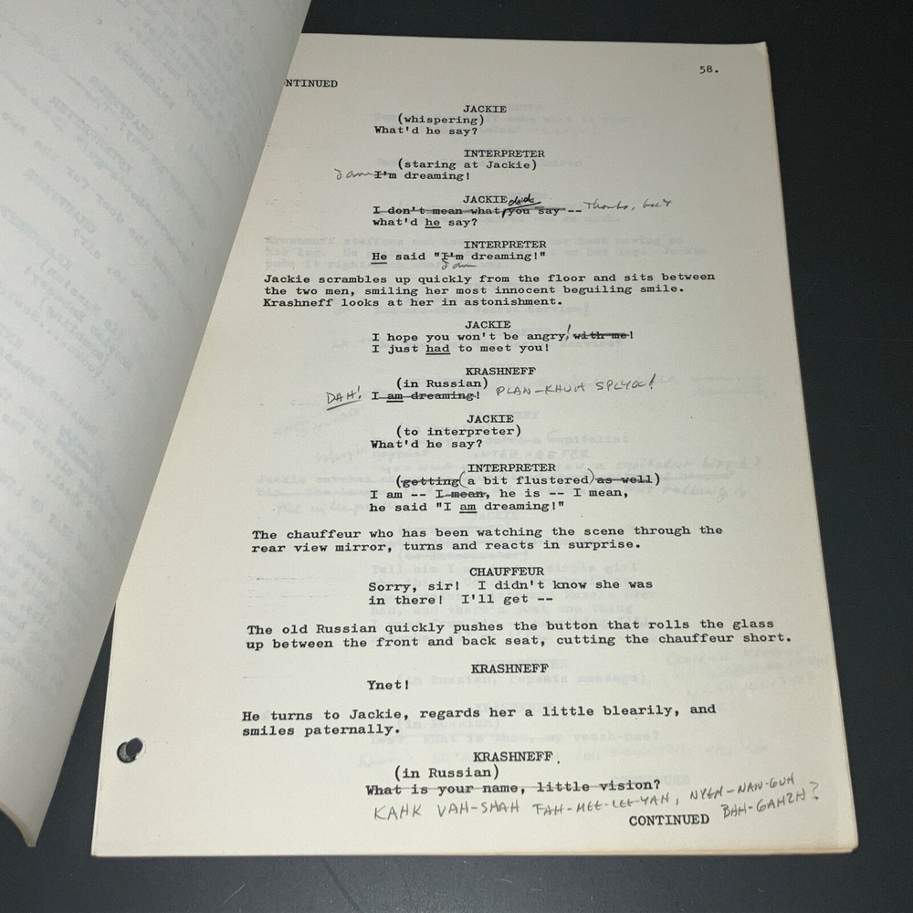 BUNNY CAPER (2/7/73) Jack Arnold Dir. / Early Title Draft + Hand-Typed Pgs +COA!