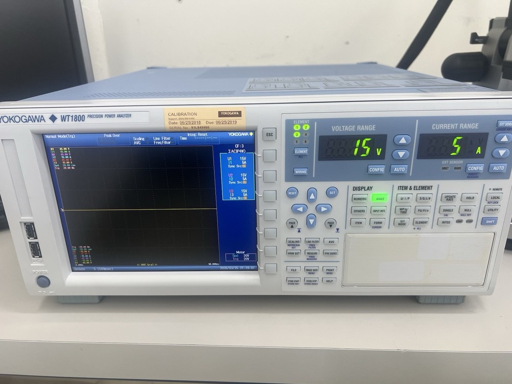 Yokogawa WT1800 Precision Power Analyzer.