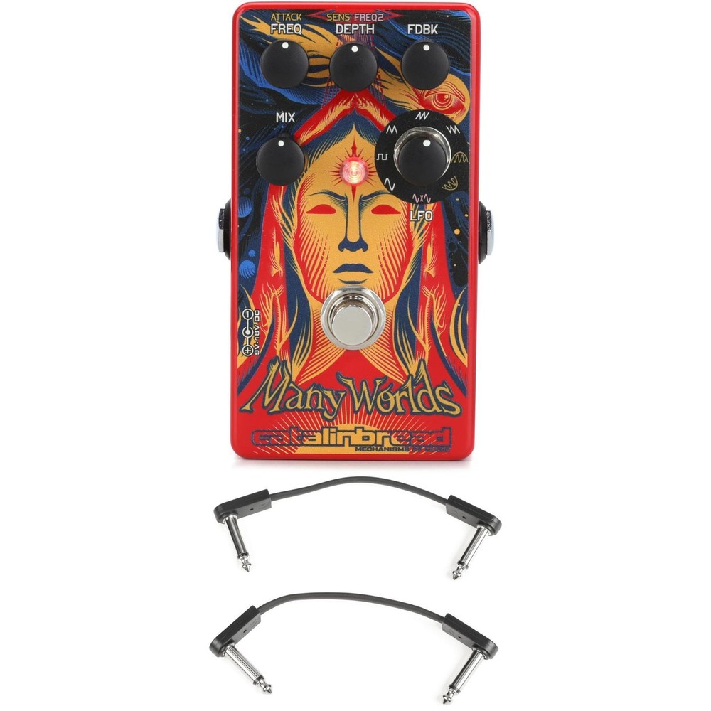 Catalinbread Many Worlds Phaser Pedal with EBS Patch Cables