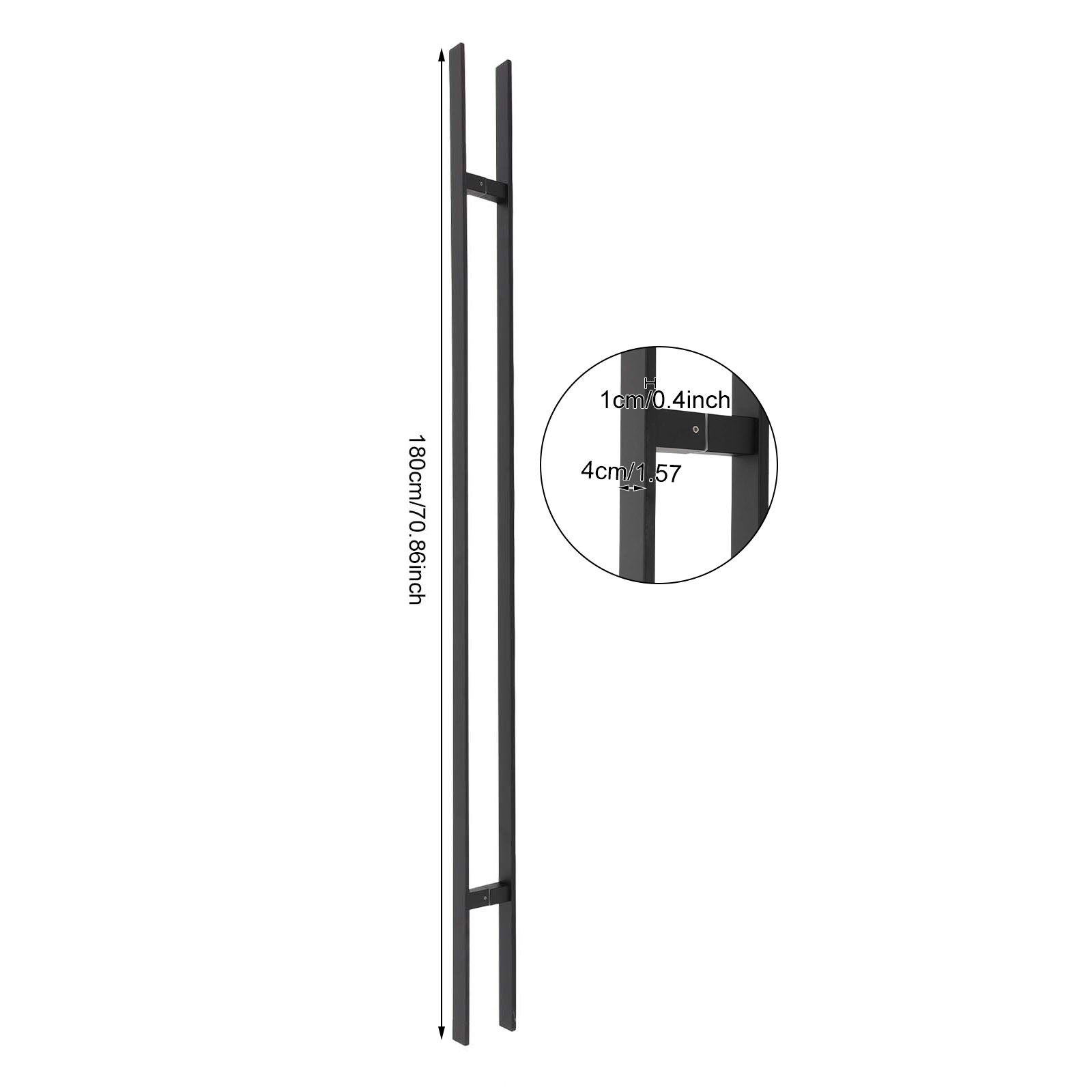 Dual Sided Push Pull Door Handle H-Shaped Stainless Handle Sliding Door Handle