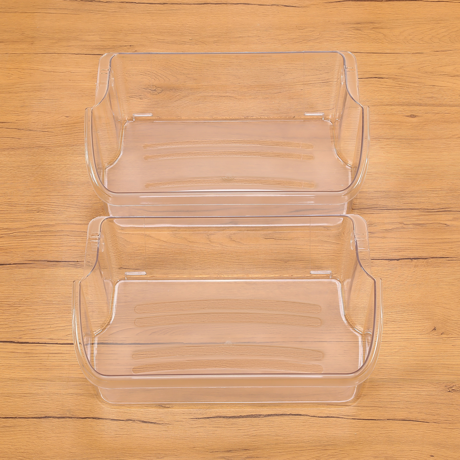 2 Pack Clear Refrigerator Door Bin Shelf #240324502 For Frigidaire Kenmore