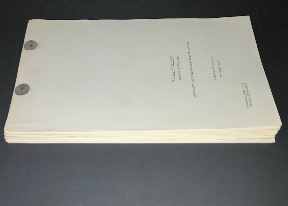 RUBY GENTRY (1952) King Vidor Dialogue & Continuity Scripts+SELZNICK COPIES+COA!