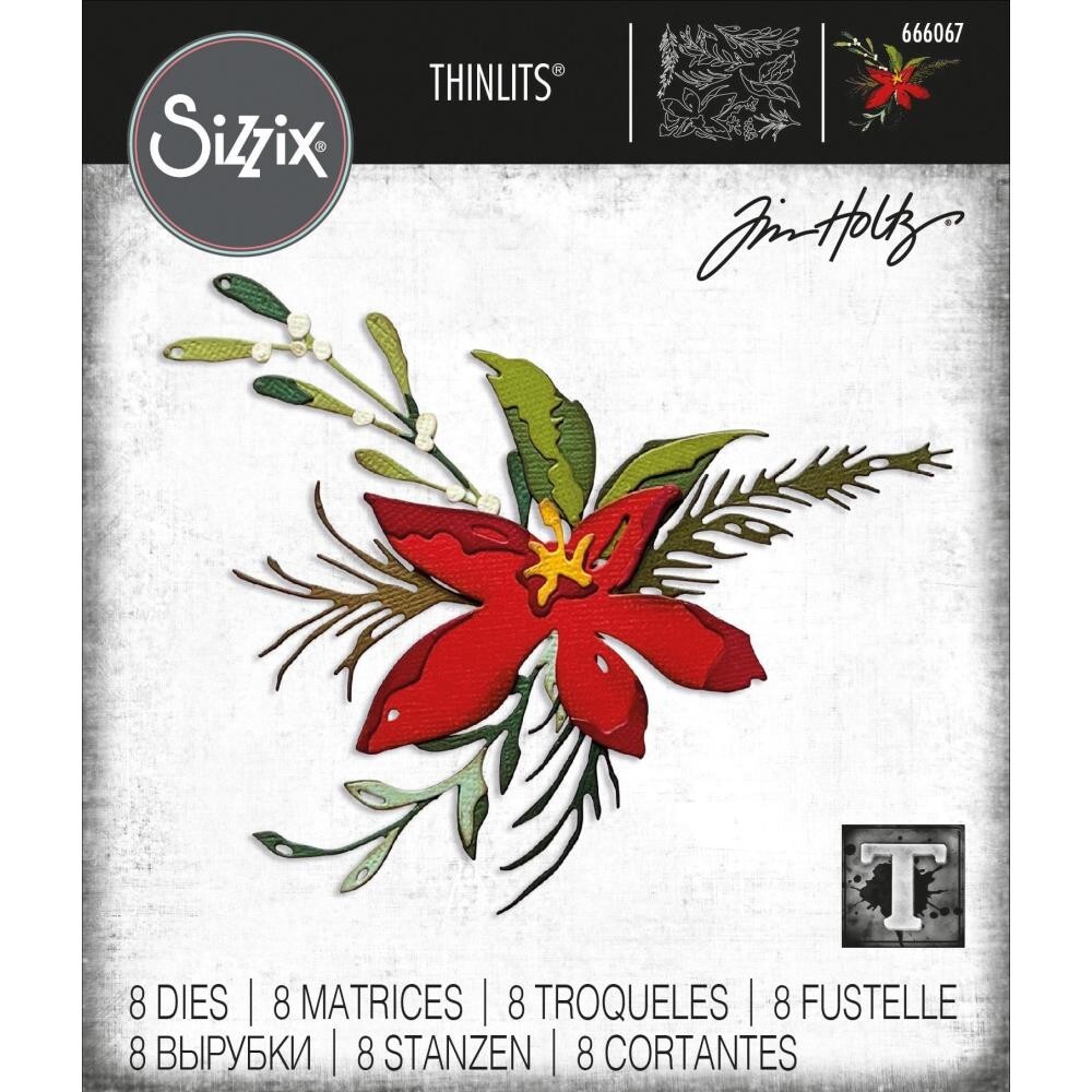 Tim Holtz "HOLIDAY BRUSHSTROKE #3" Sizzix Thinlits Dies Holiday 2022 MSRP $20