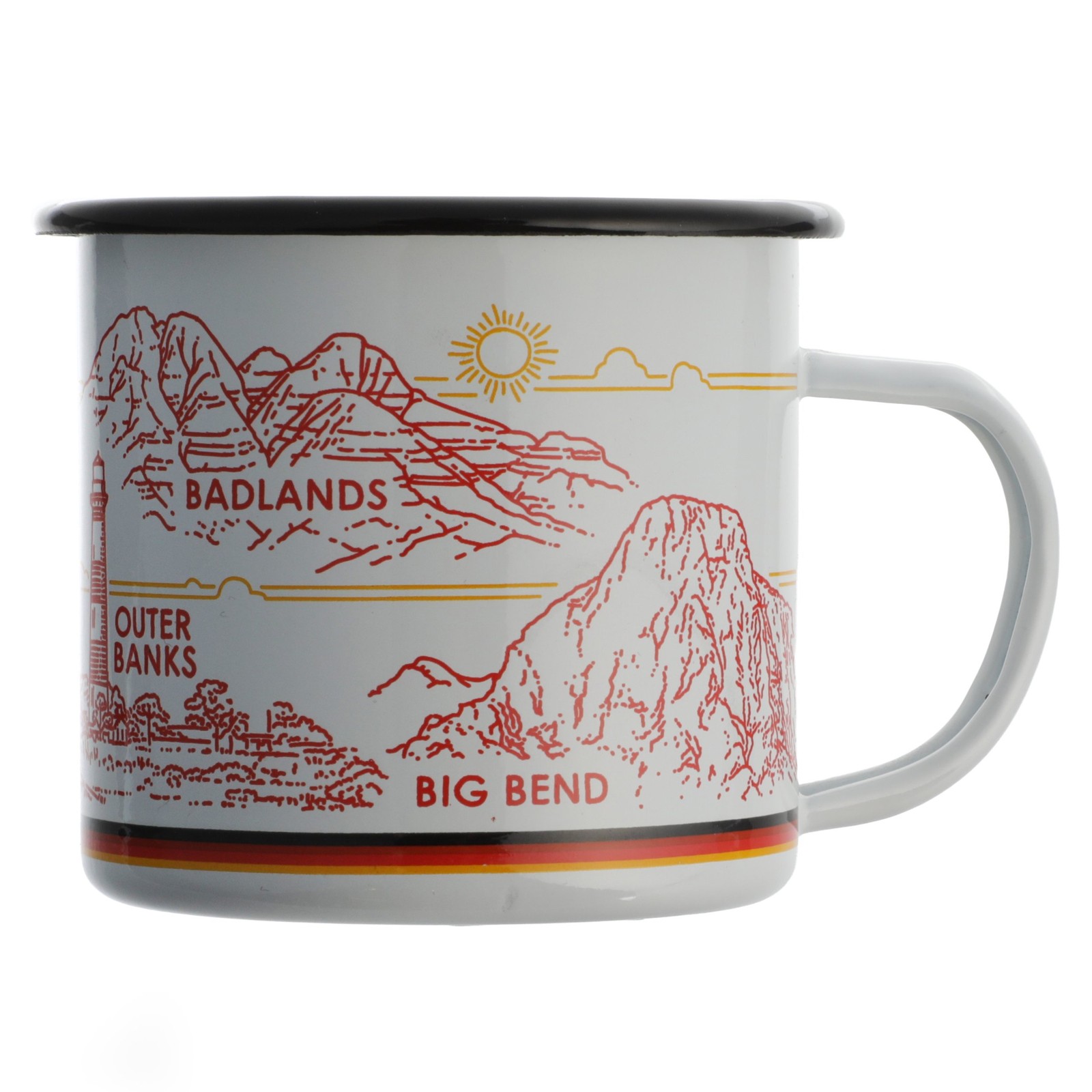 Ford Bronco Built Wild Mountain View Enamel Mug