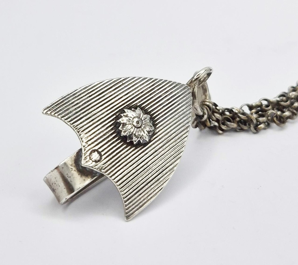 19TH CENTURY DUTCH SOLID SILVER QUADRUPLE CHATELAINE c1890