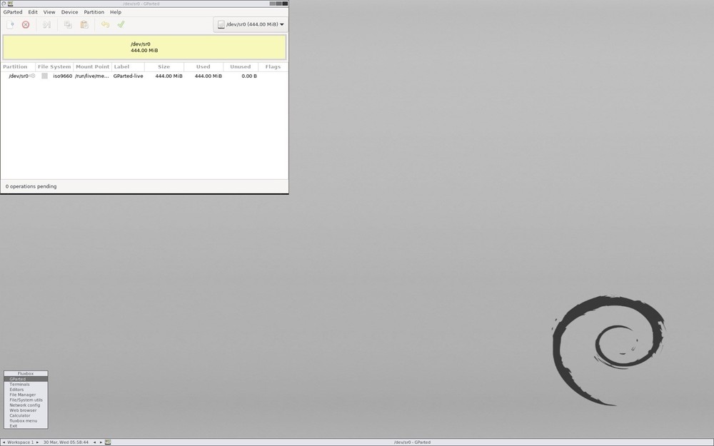 GParted Bootable USB Resize, Copy, and Move partition FLASH DRIVE Live 64bit