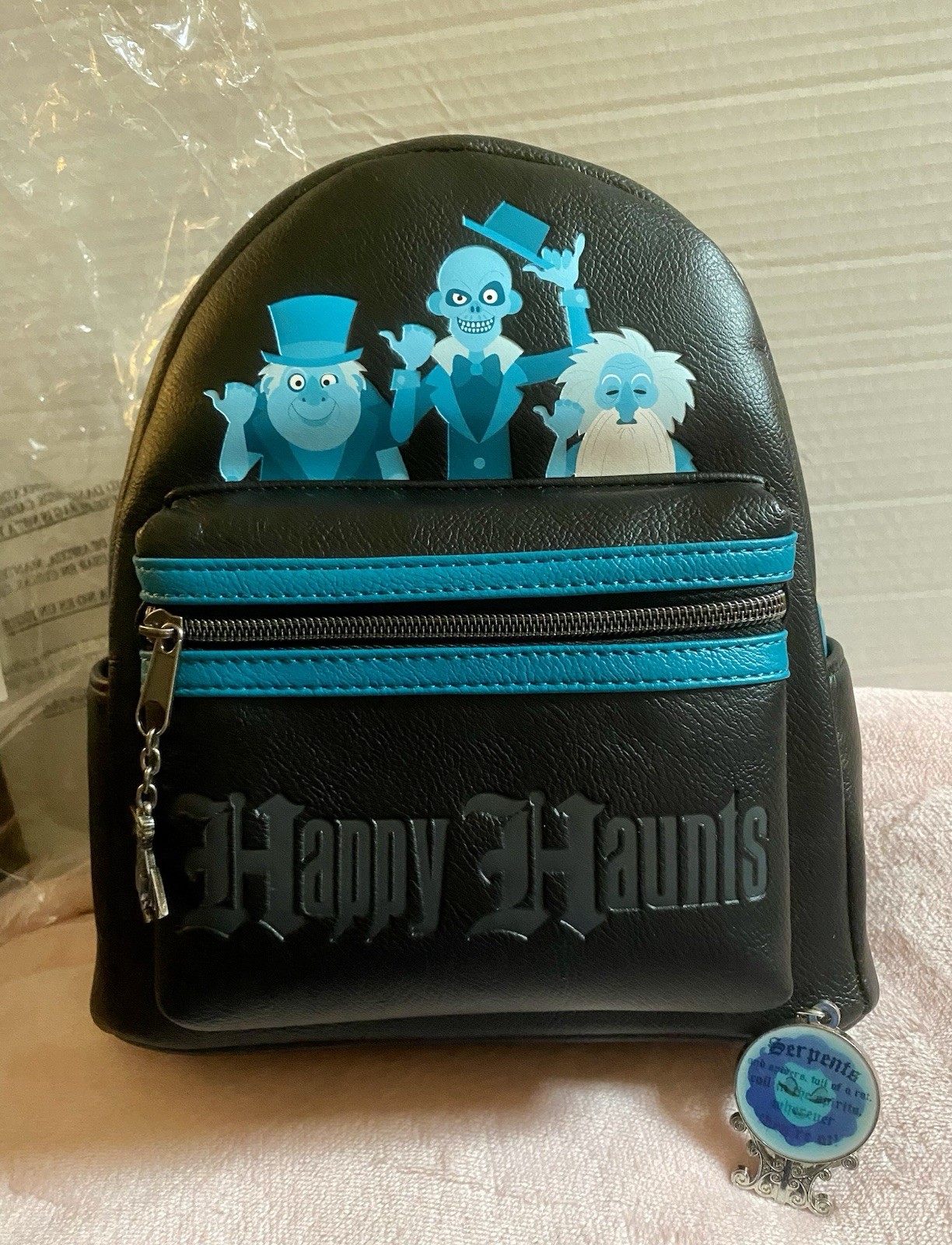 Disney Loungefly Haunted Mansion Hitchhiking Ghosts Happy Haunts Backpack Bag +