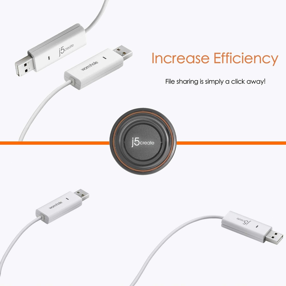 JUC100 Data Keyboard Mouse Sharing Transfer USB Cable Wormhole Switch Windows