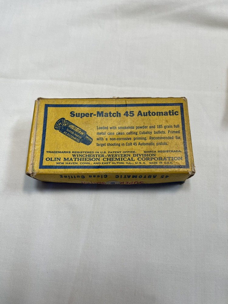 Vintage Western Super Match 45 Automatic Empty Ammo Boxes X 2