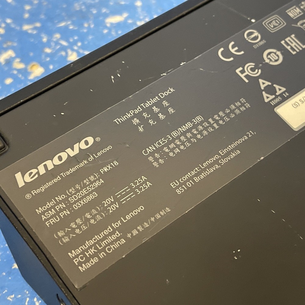 LENOVO THINKPAD TABLET DOCK PRX18 SD20E52964