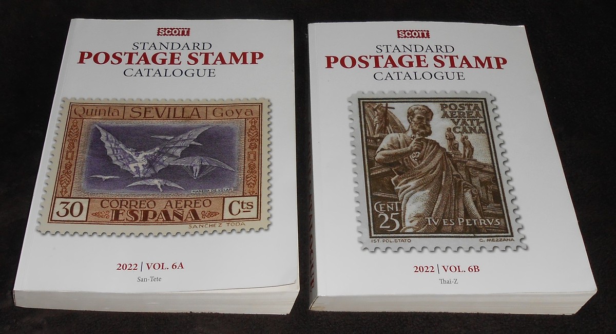 2022 Scott  Postage Stamp Catalogue- Vol. 6A "San-Tete"  & 6B "Thai-Z"