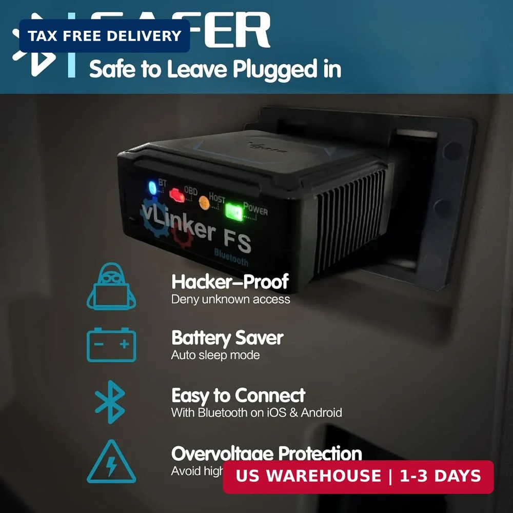 Vgate vLinker FS Bluetooth OBD2 Diagnostic Scan Tool, OBDII Car Code Reader for
