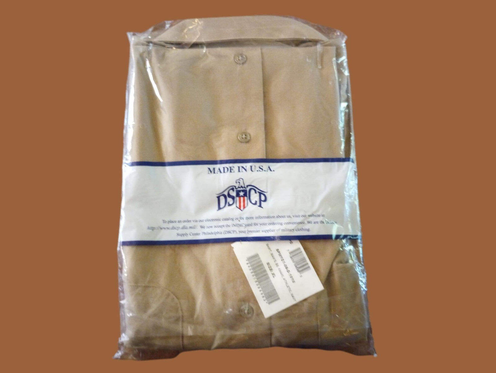 U.S MILITARY ISSUE NAVY MEN'S KHAKI DRESS SHIRT SHORT SLEEVE X-LARGE 18 NECK