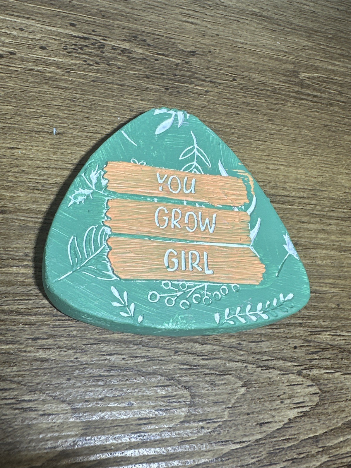 8 Pc Plaster Garden Stones Decorated