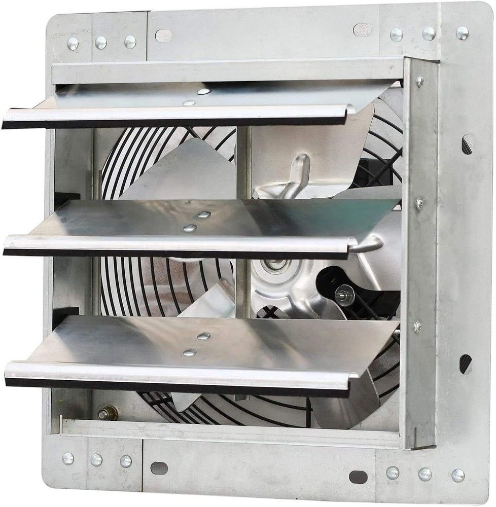 10" Automatic Shutter Wall Fan - Variable Speed Ventilation for Attics & Garages