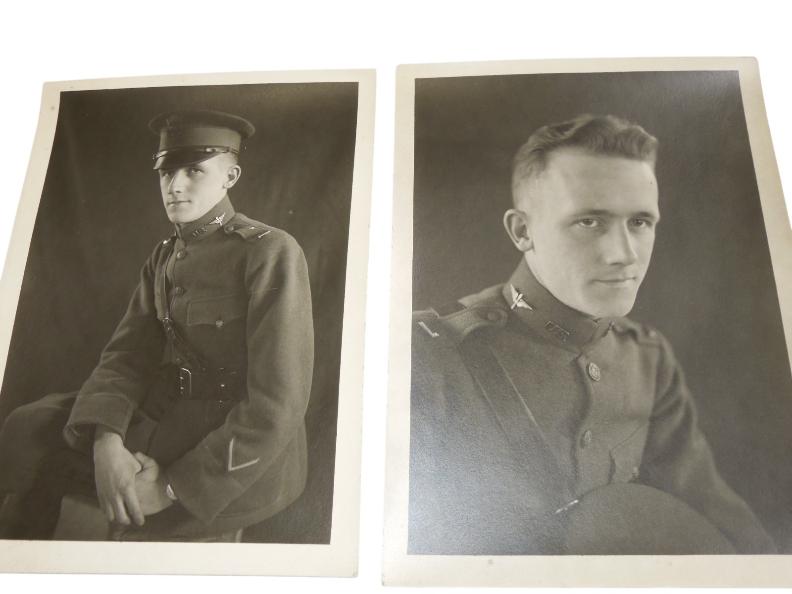Original WWI Lot NAMED US Army Air Service Aviator Officer Portrait Photos Q23