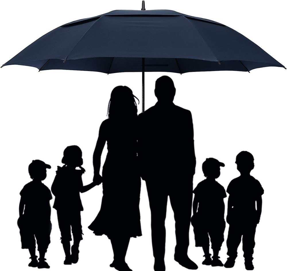 72 Inch Huge Large Oversize Golf Umbrella Automatic Open Double Canopy Windproof