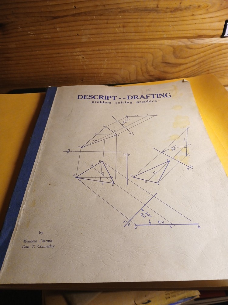 DRAFTING DESCRIPT PROBLEM US NAVY GRAPHICS WORK BOOK 1970