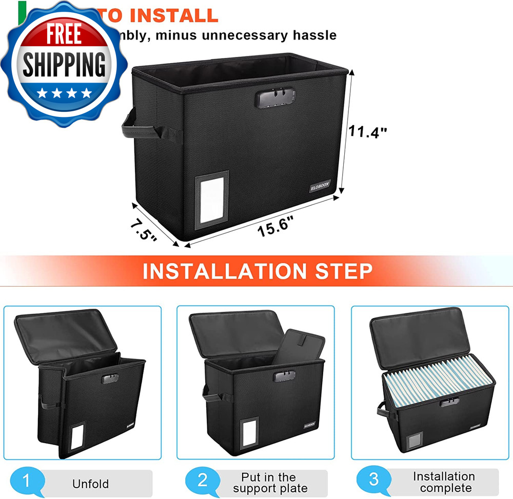 Comic Book Storage Box Fireproof & Water Resistant Comic Book Box with Lock...