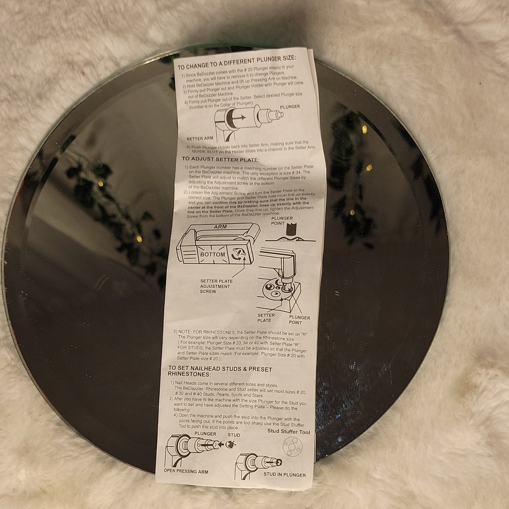 BeDazzler Rhinestone & Stud Setting Tool BDZ-06 with Attachments & Studs