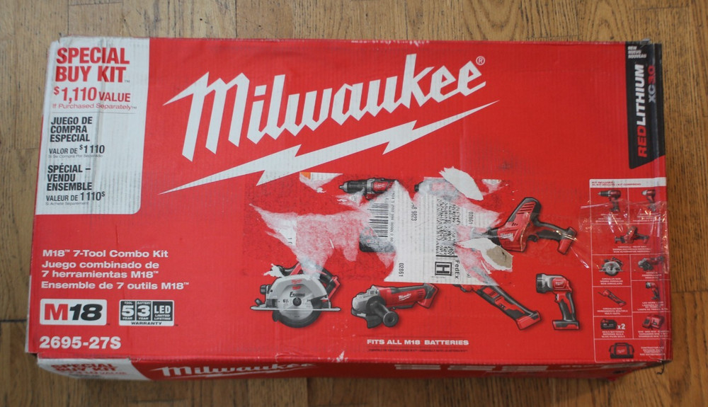 (RI2) BMilwaukee 2695-27S M18 7-Tool Combo Kit