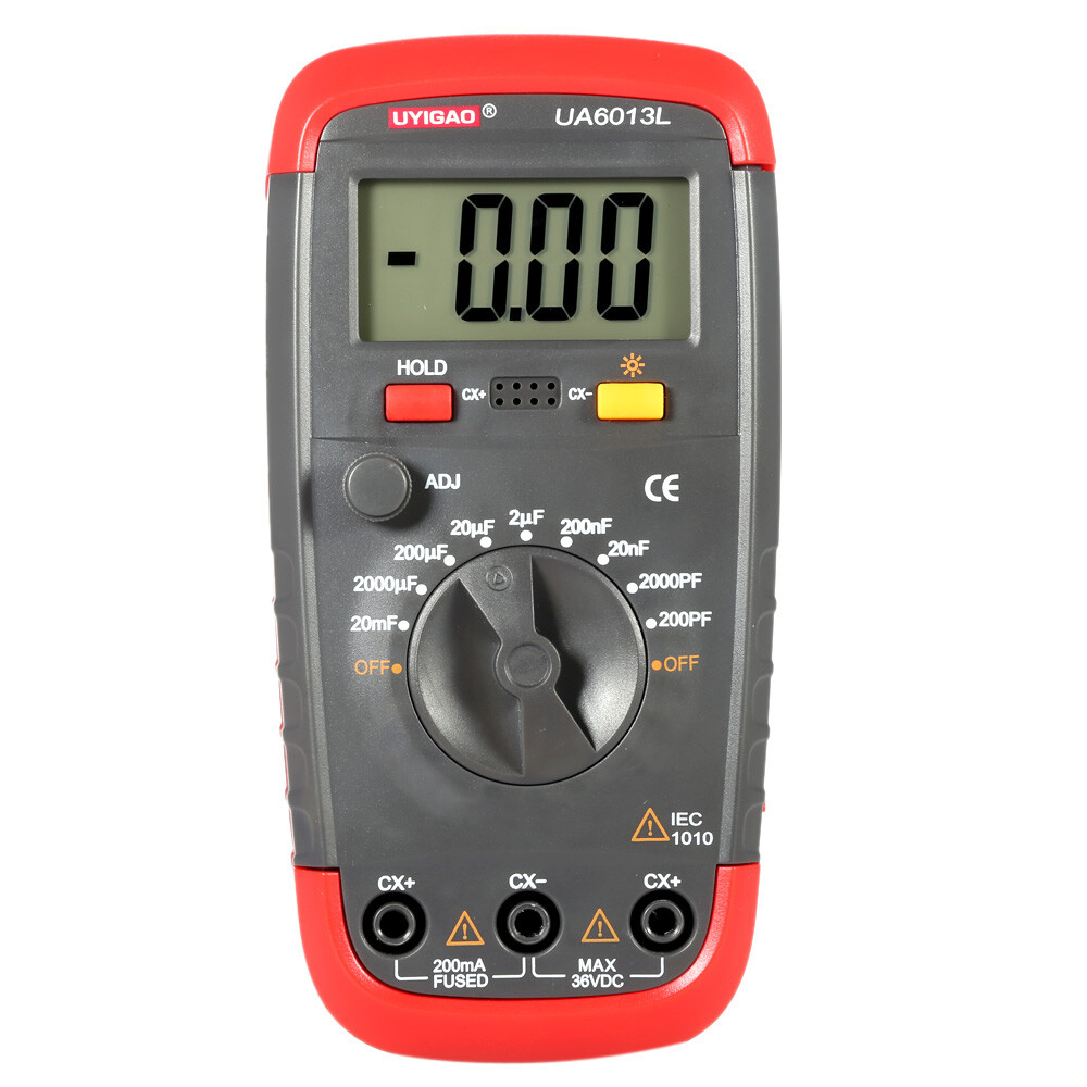 UA6013L 1999 Counts Digital Capacitance Meter Capacitance Test w/ Test Clip N2P1