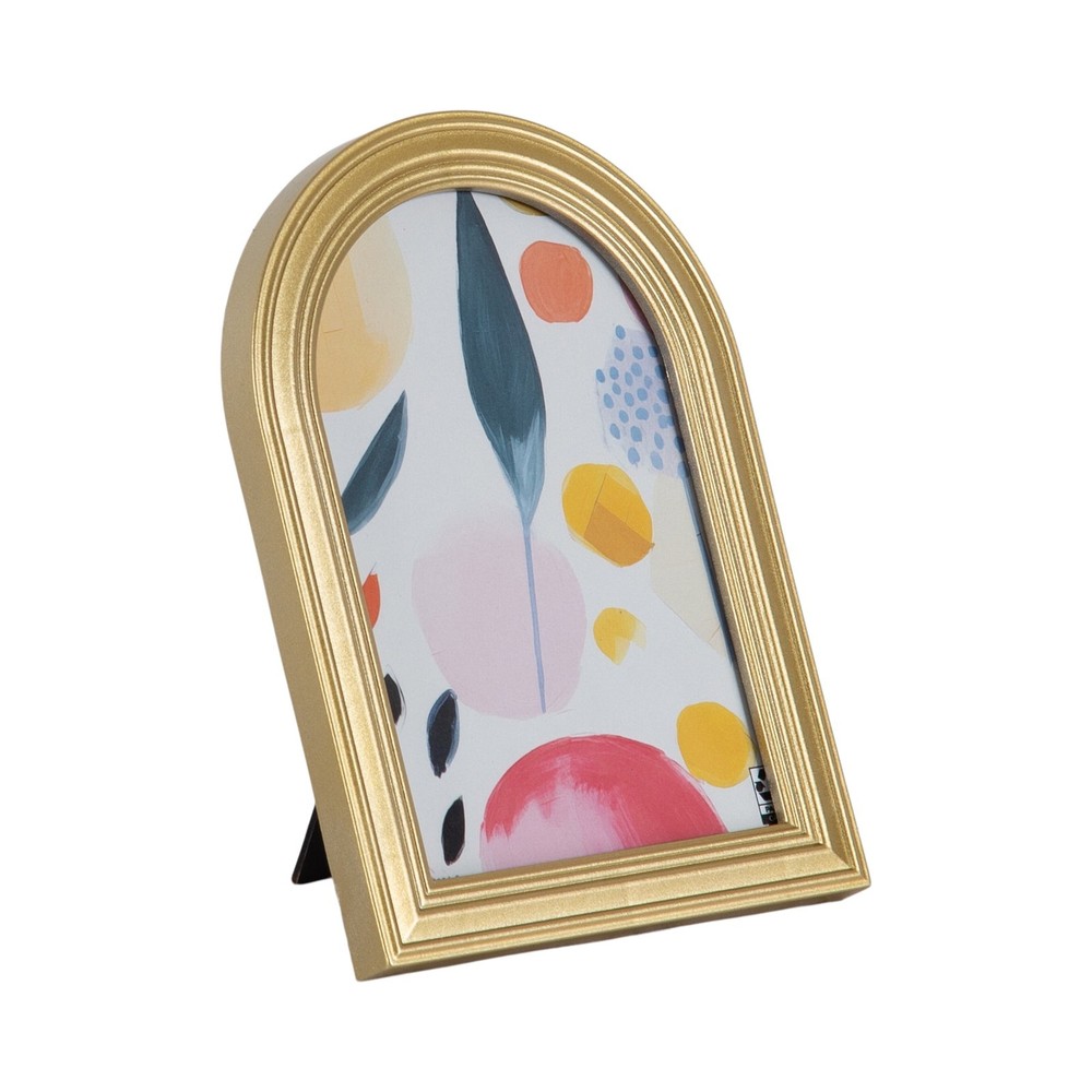 (3 pack 4x6 Arch Gold Decorative Tabletop Picture Frame
