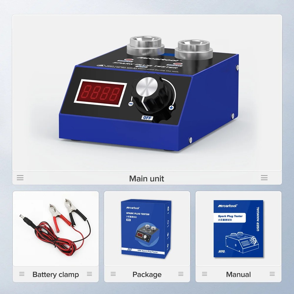 Digital Car Spark Plug Tester Ignition Testers Double Hole Analyzer Diagnostic