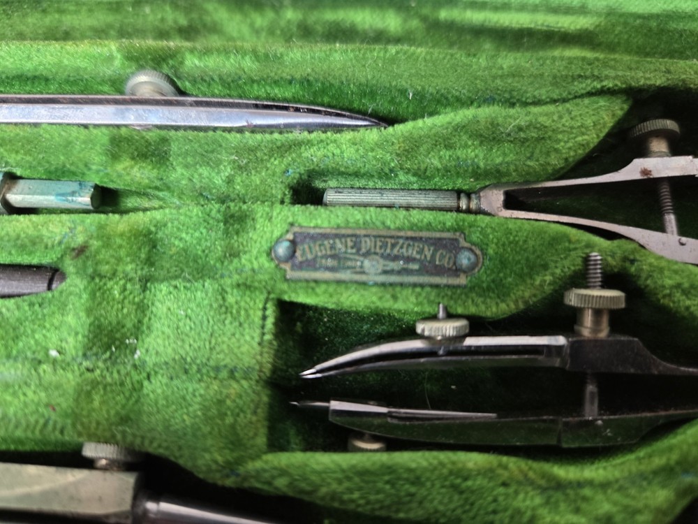Dietzgen Vintage Drafting Tool Set With Case