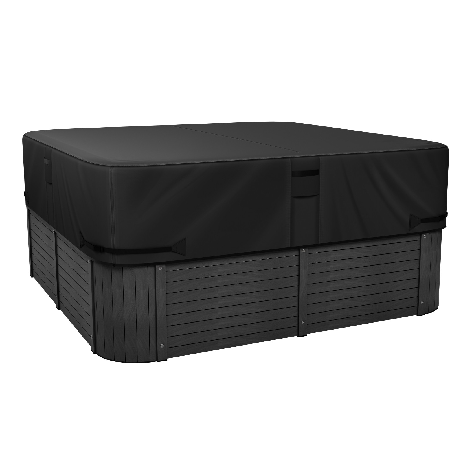 VEVOR Outdoor Hot Tub Cover 88 x 88 x 20 Inch Weatherproof and Waterproof Black