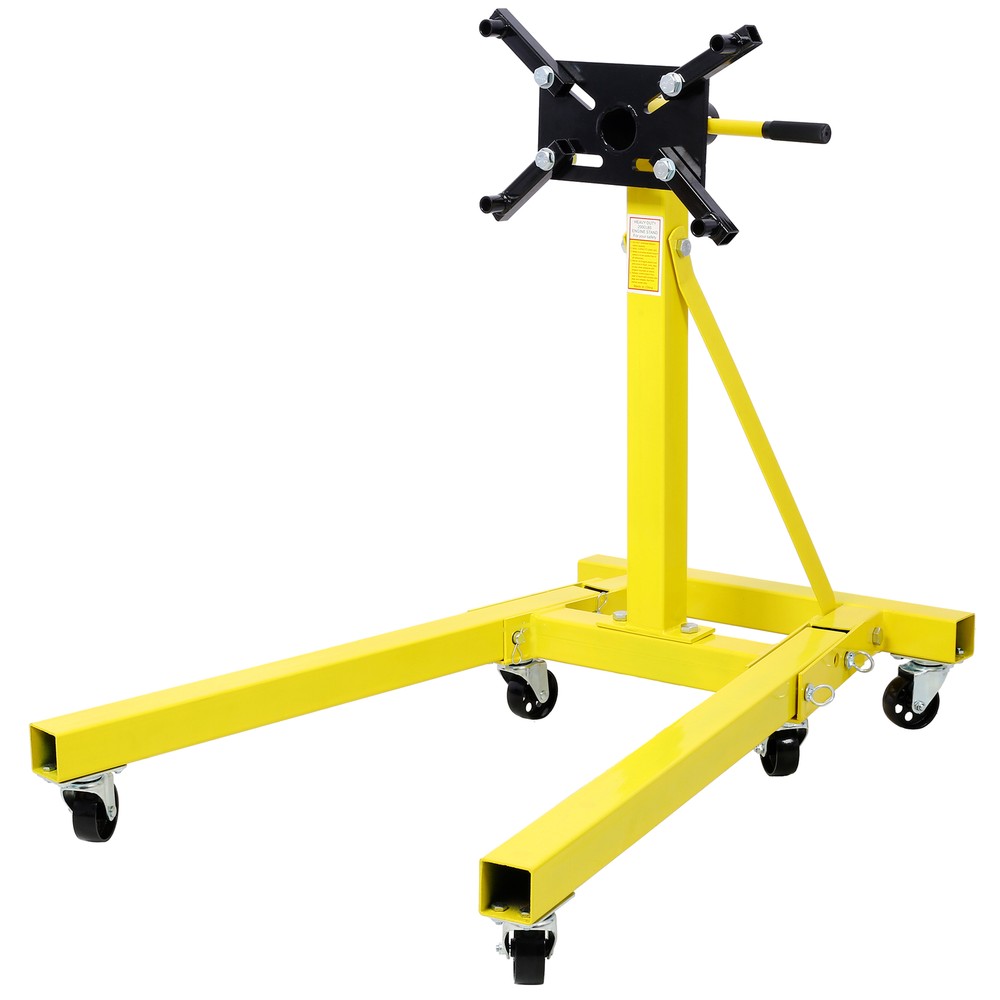 Folding Engine Stand 2000LBS Capacity Motor Hoist 360 Degree Adjustable Mounting