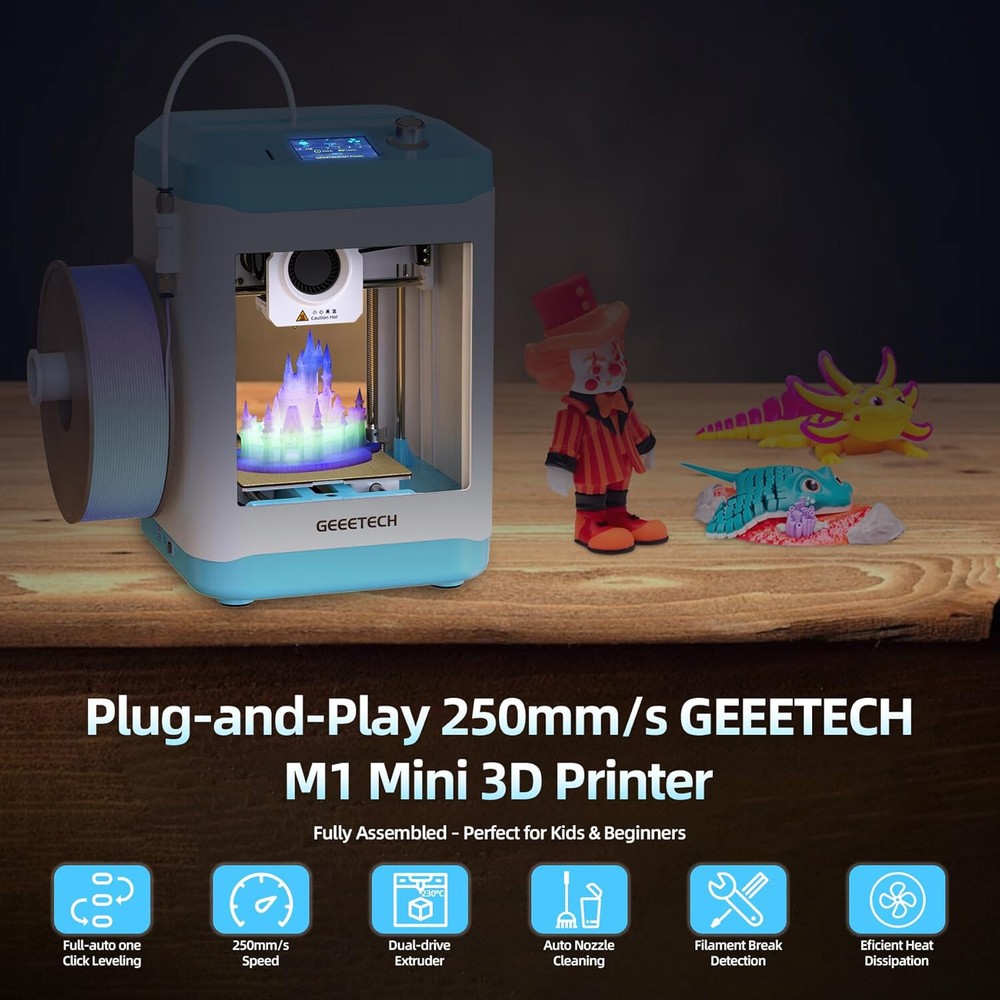 Geeetech M1 Mini 3D Printer Mini Size Multiple Functions Printer Gift for kids