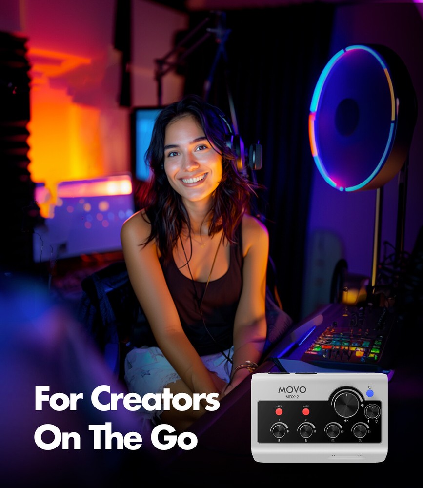Movo MDX-2 Dual Channel Portable Audio Interface