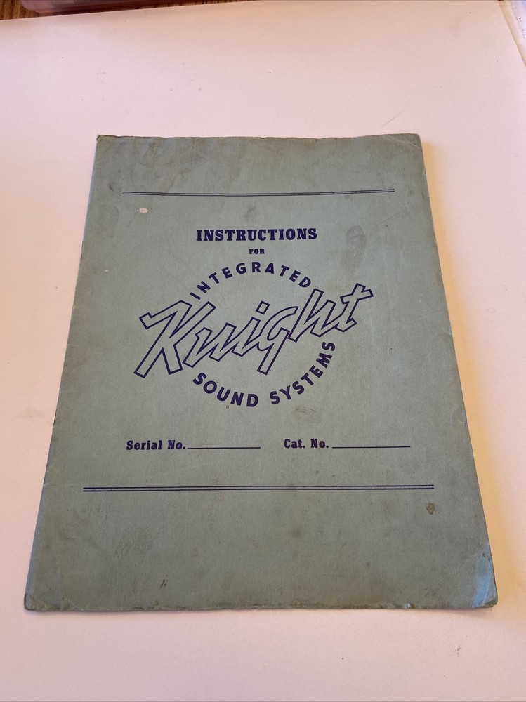 Knight Instructions For Integrated Sound Systems #D