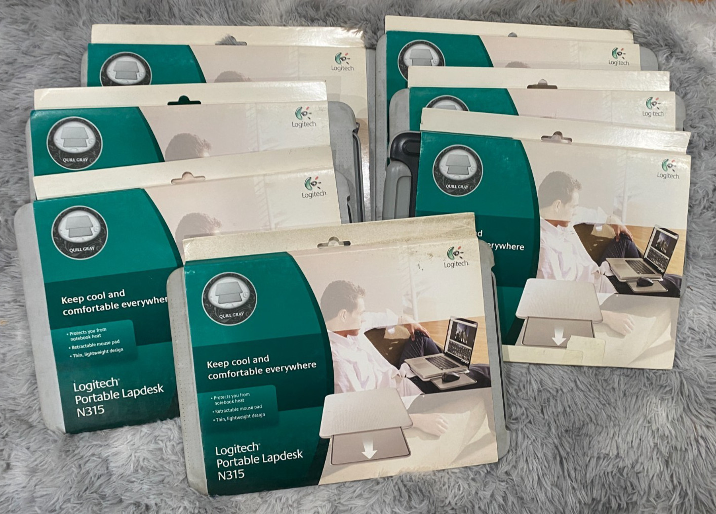 Logitech Portable Lap Desk N315 Rtractable mouse pad anti-slip 15.6" or larger