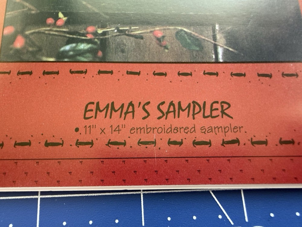 Emma’s Sampler Primitive Embroidery Pattern Designed By Brenda Gervais UC