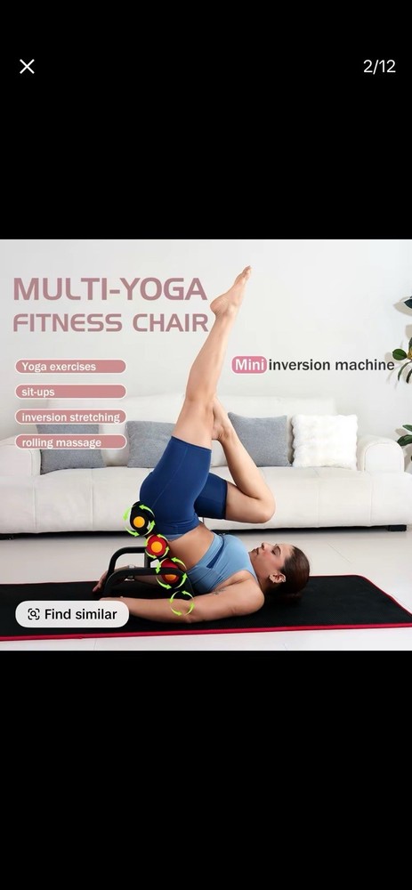 Mini Inversion Table with Back Massage Roller Relieve Back Pain Foldable Back St