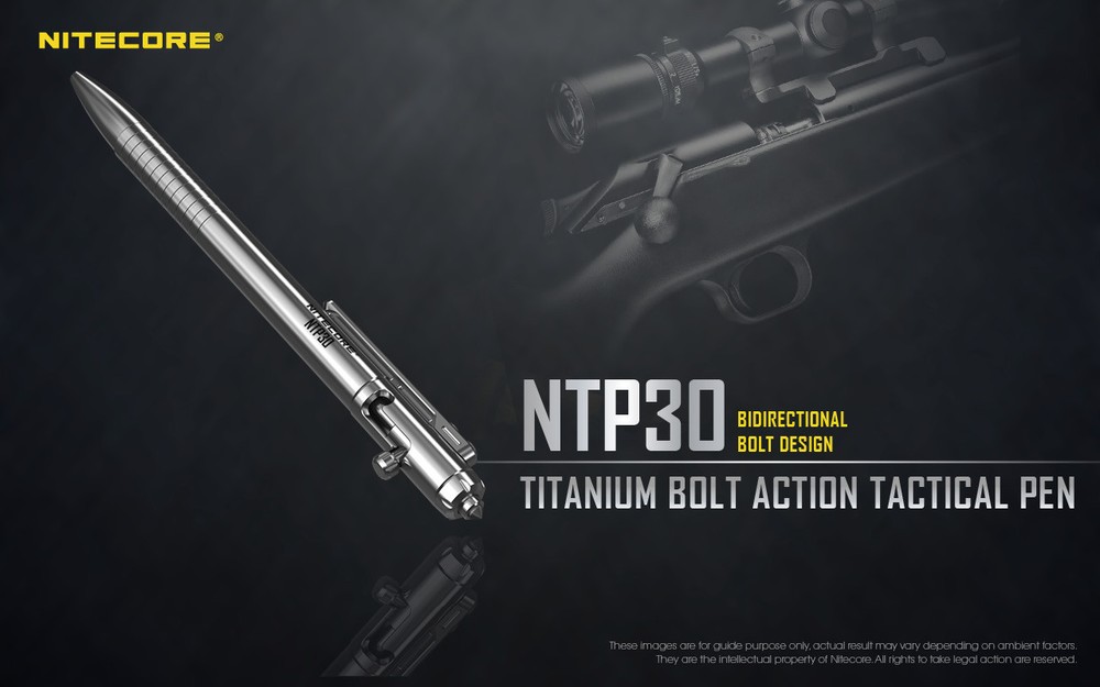 NITECORE NTP30 Titanium Bidirectional Bolt-Action Tactical Pen