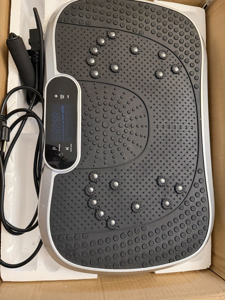 Oscillating Vibration Platform Machine Black Silver with Remote Control