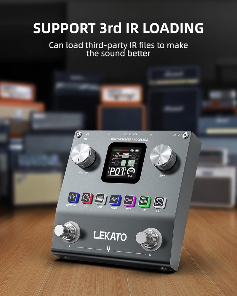 Innovative Bluetooth Guitar Effects Processor with 80 Presets and 3rd IR Support