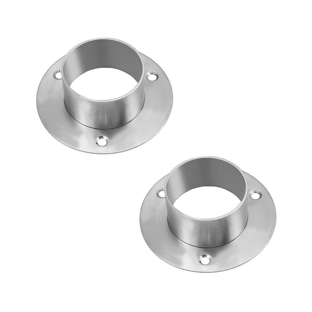 Wardrobe pipe bracket, 51.5mm diameter, wall mounted rail support 2pcs