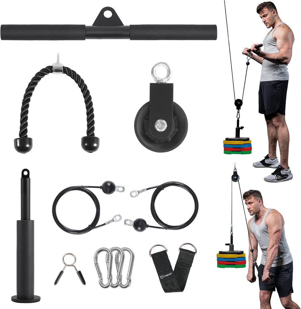 Pulley System Gym, Cable Weight Pulley System for Gym LAT Pulldown, Biceps Curl
