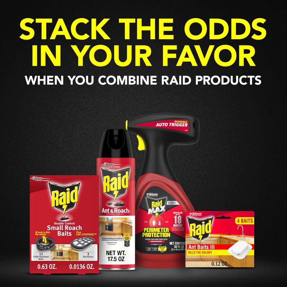 Raid Double Control Small Roach Baits, Plus Egg Stoppers, Child Pack of 1