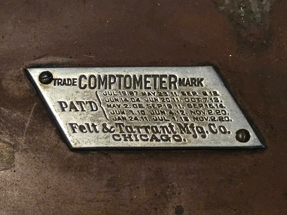 Antique Comptometer Adding Machine with Hand Crank - 8 Column - SN #1807749