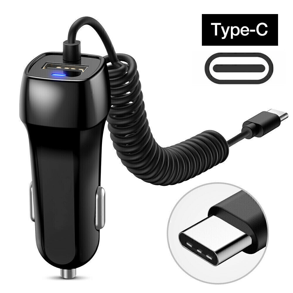 For Android Samsung Cell Phone FAST Rapid Car Charger Type C Micro USB Charging